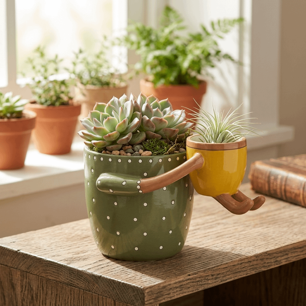 وعاء زهور من الراتنج بتصميم من - مراجعة The Plant Parent وسعره